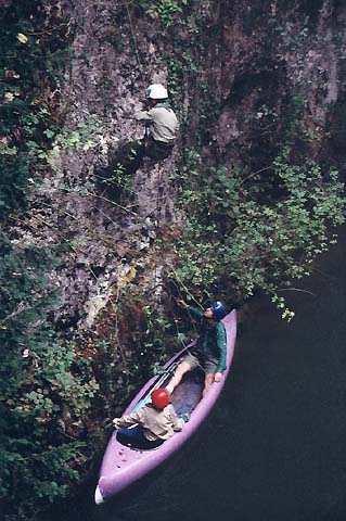 Rappel avec canoë